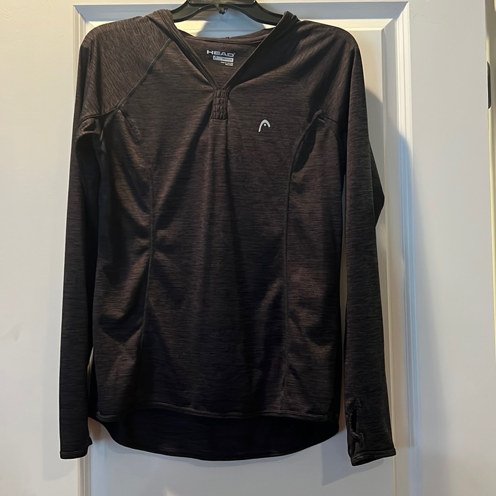 Head brand black light weight dri-fit hoodie. Excellent condition. Worn twice